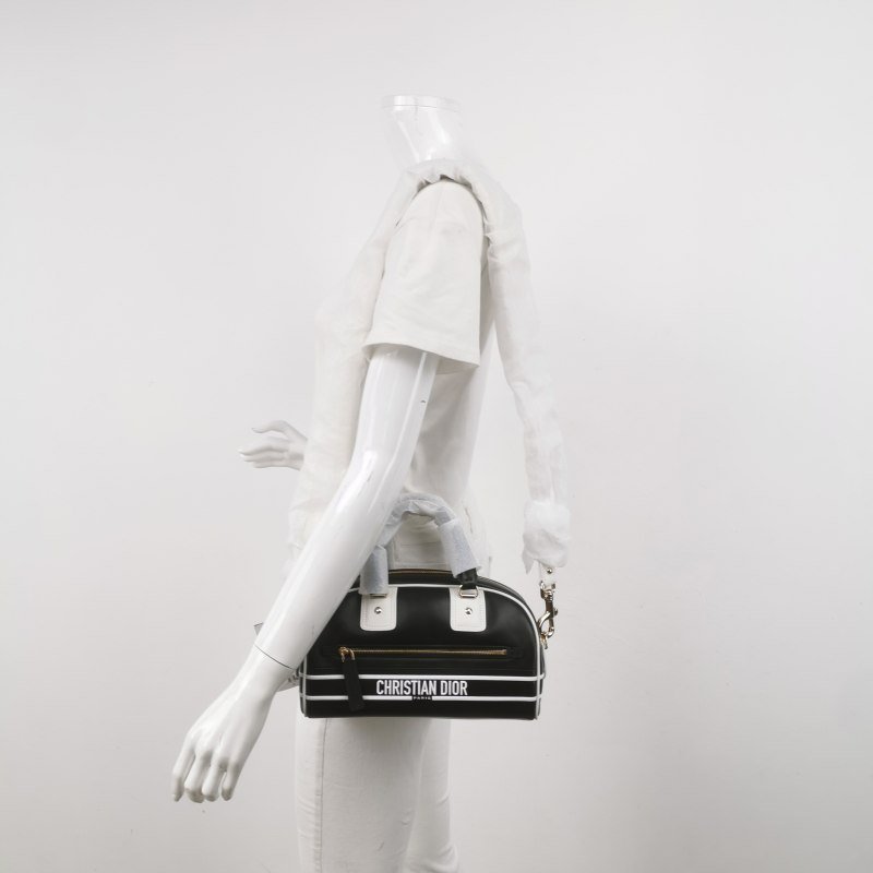 Dior Vibe小號牛皮拼色字母logo單肩包-1