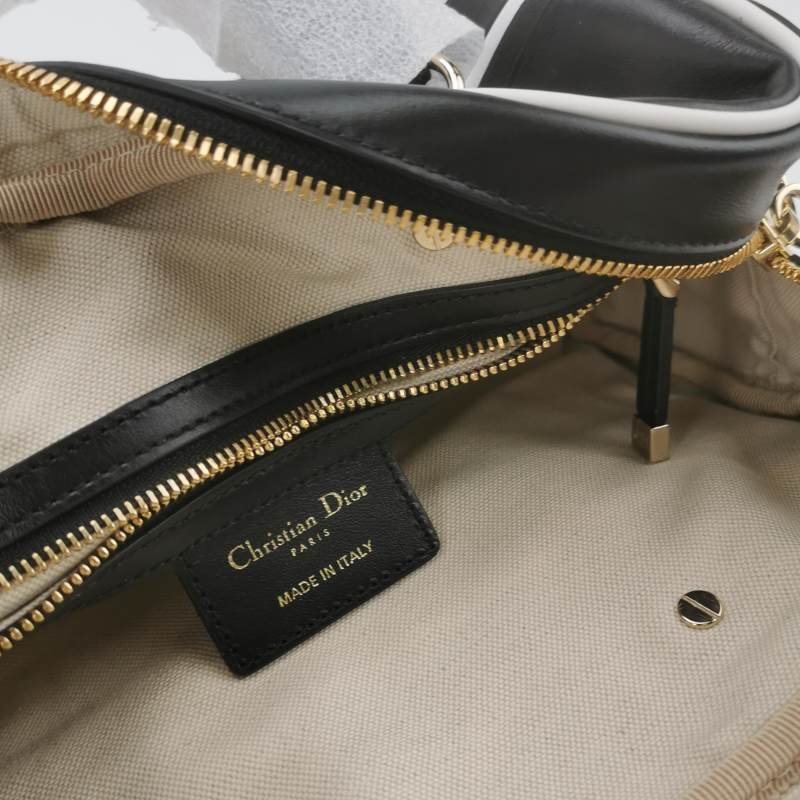 Dior Vibe小號牛皮拼色字母logo單肩包-7