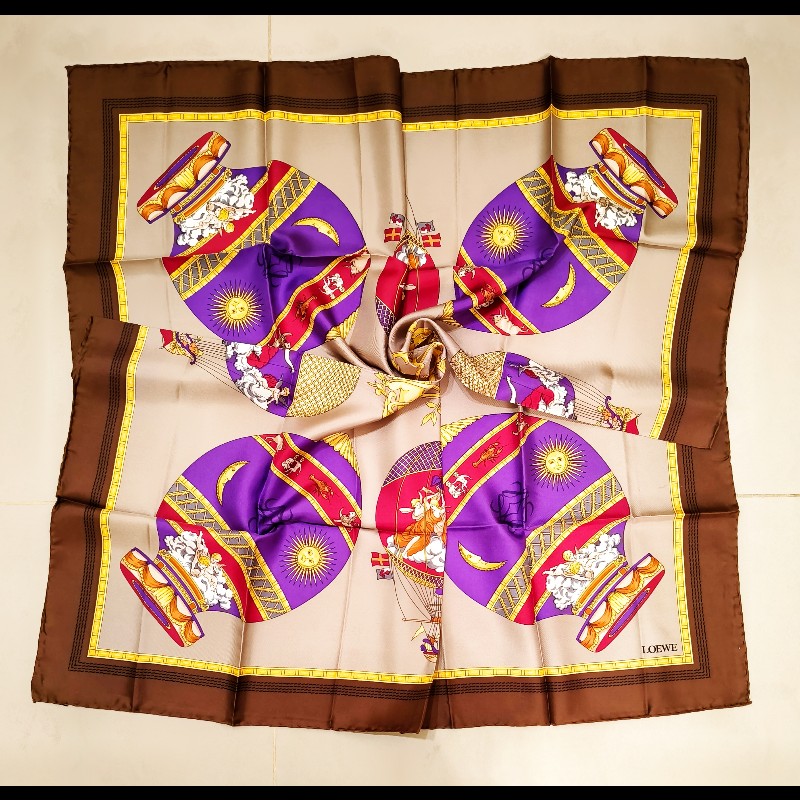 Loewe天使星座熱氣球絲巾🎀-1