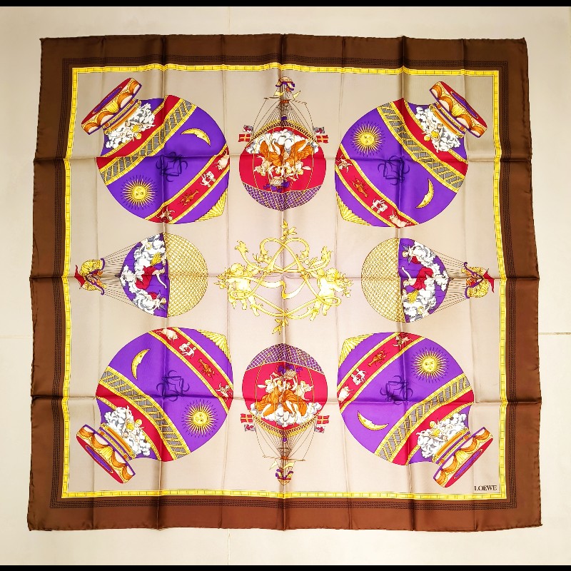 Loewe天使星座熱氣球絲巾🎀-5