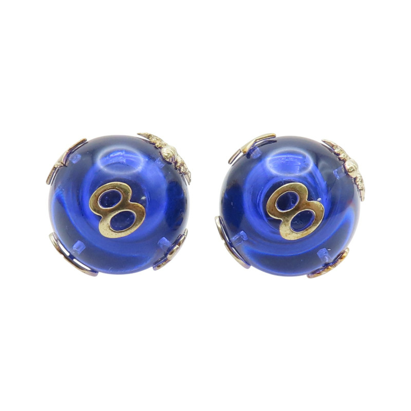 藍色 金屬 PVC 四葉草/星星/蜜蜂 Tribales 針式耳環【Dior 迪奧】 E2319WOMPL-0