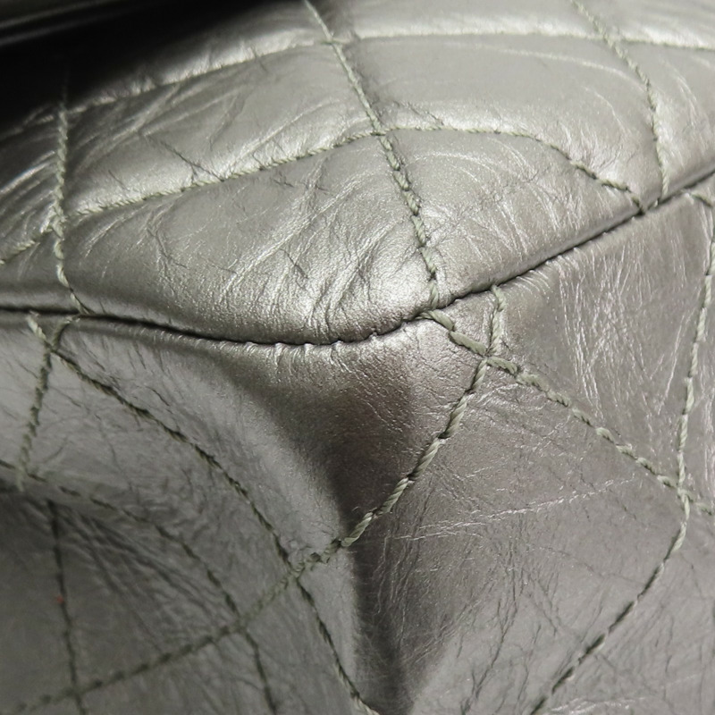 銀色 羊皮 2.55 肩背包 A37590 (無卡)【CHANEL 香奈兒】 A37590-17