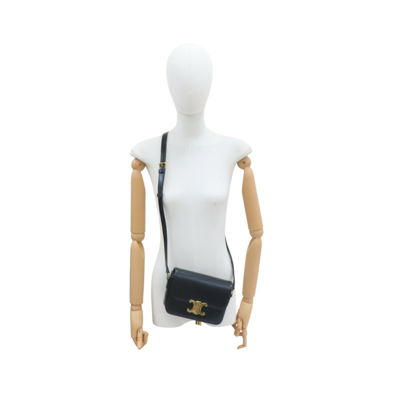 黑色 牛皮 TEEN TRIOMPHE 肩背包 188423【CELINE 賽琳】 188423-13