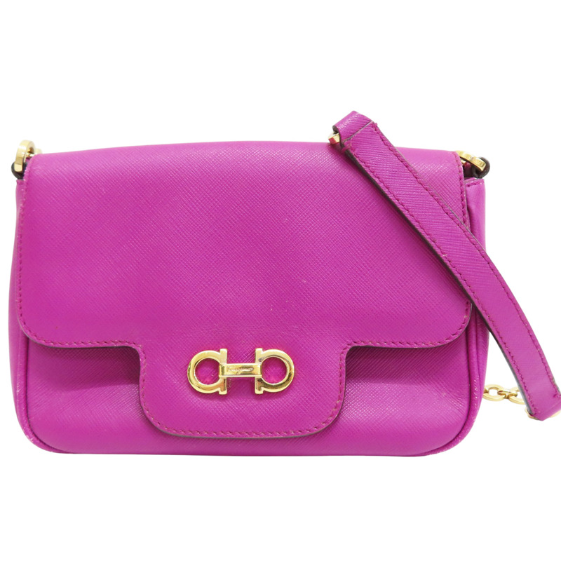 紫色 牛皮 肩背包【Salvatore Ferragamo 費拉格慕】-0