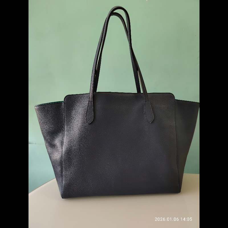 Gucci深藍拼孔雀藍 SWING大號-1