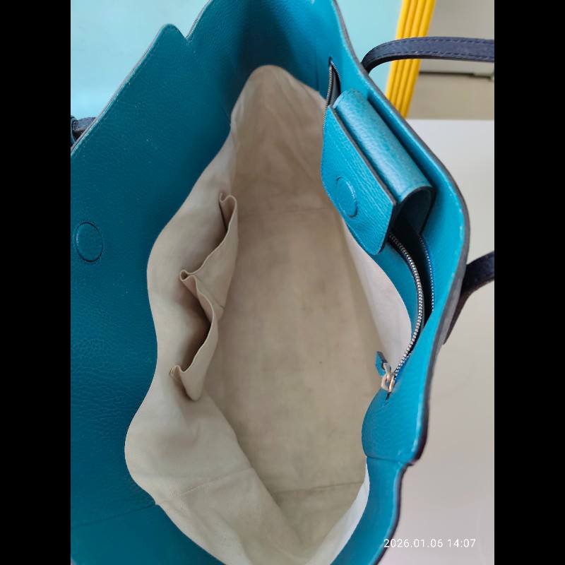 Gucci深藍拼孔雀藍 SWING大號-8