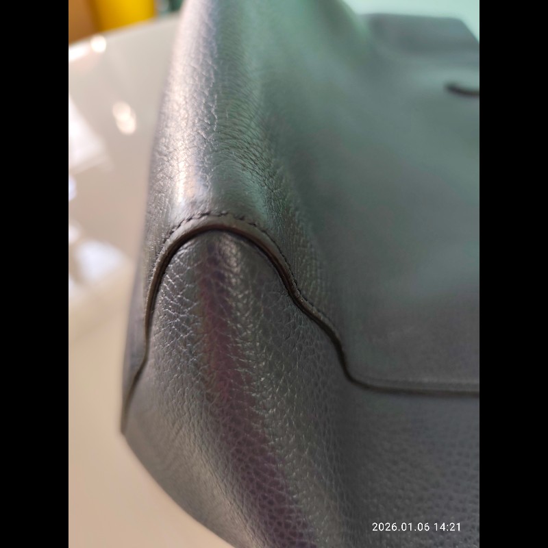 Gucci深藍拼孔雀藍 SWING大號-16