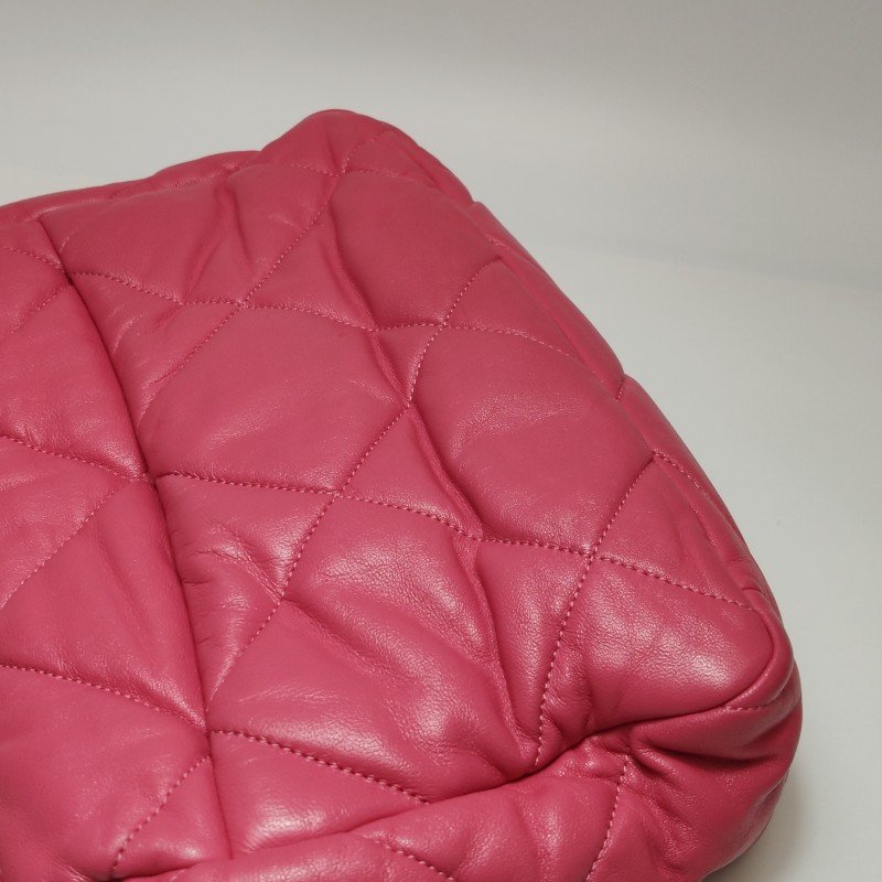 Chanel 19Bag大號羊皮菱格絎縫穿皮雙C扣斜挎包單肩包-14