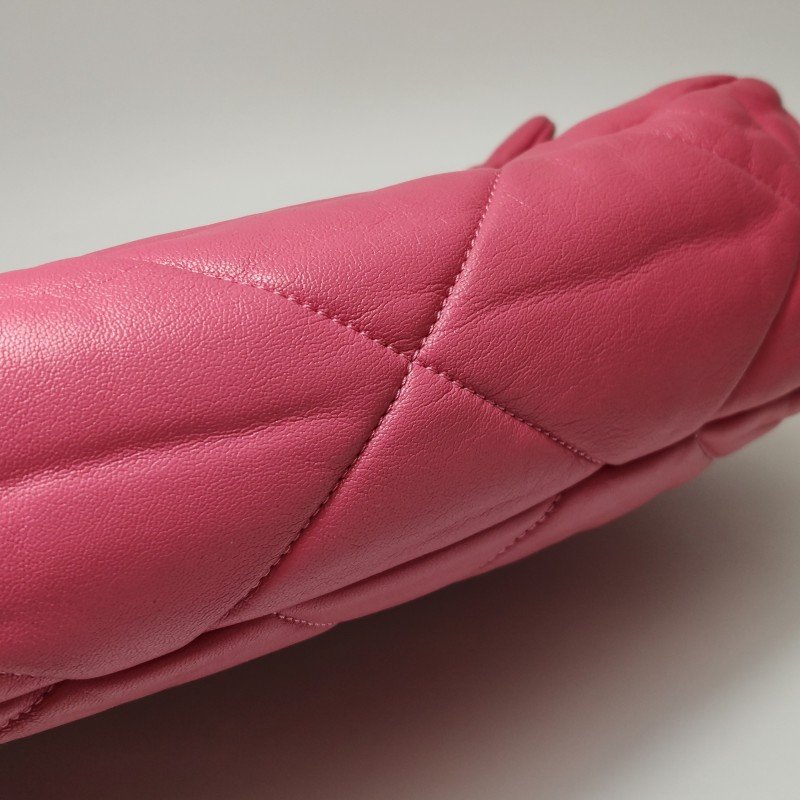 Chanel 19Bag大號羊皮菱格絎縫穿皮雙C扣斜挎包單肩包-16