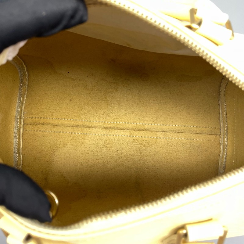 LV speedy 水波纹黃色中古款手提包27*19*15-23