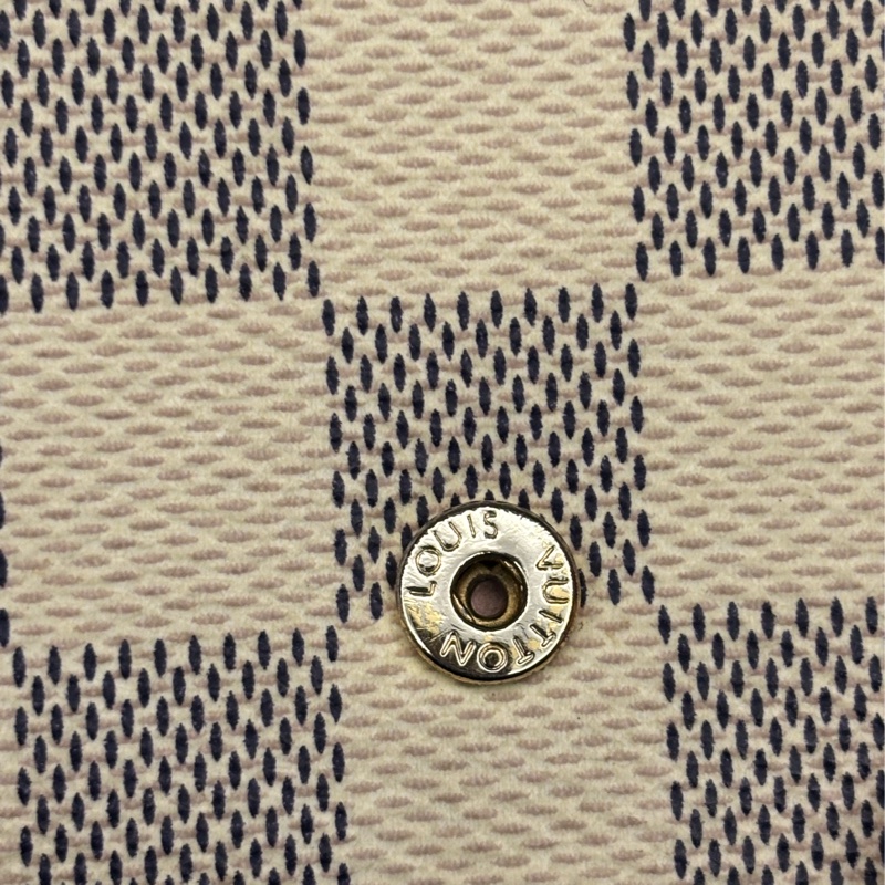 Louis Vuitton 棋盤白錢包/短夾 無配件-9