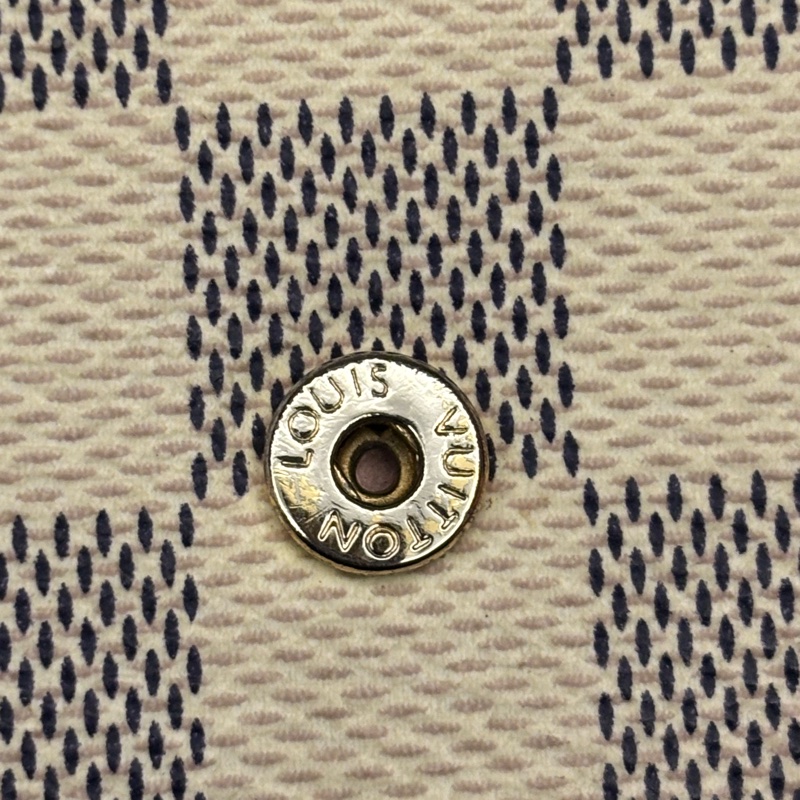 Louis Vuitton 棋盤白錢包/短夾 無配件-13