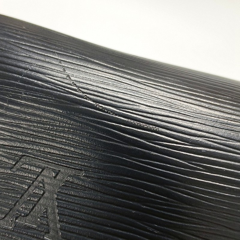 LOUIS VUITTON SPEEDY 25 黑色EPI牛皮水波紋波士頓包手提包金色五金中古款-13