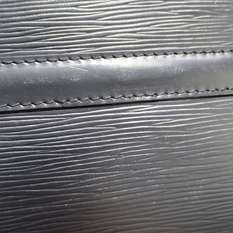 LOUIS VUITTON SPEEDY 25 黑色EPI牛皮水波紋波士頓包手提包金色五金中古款-15