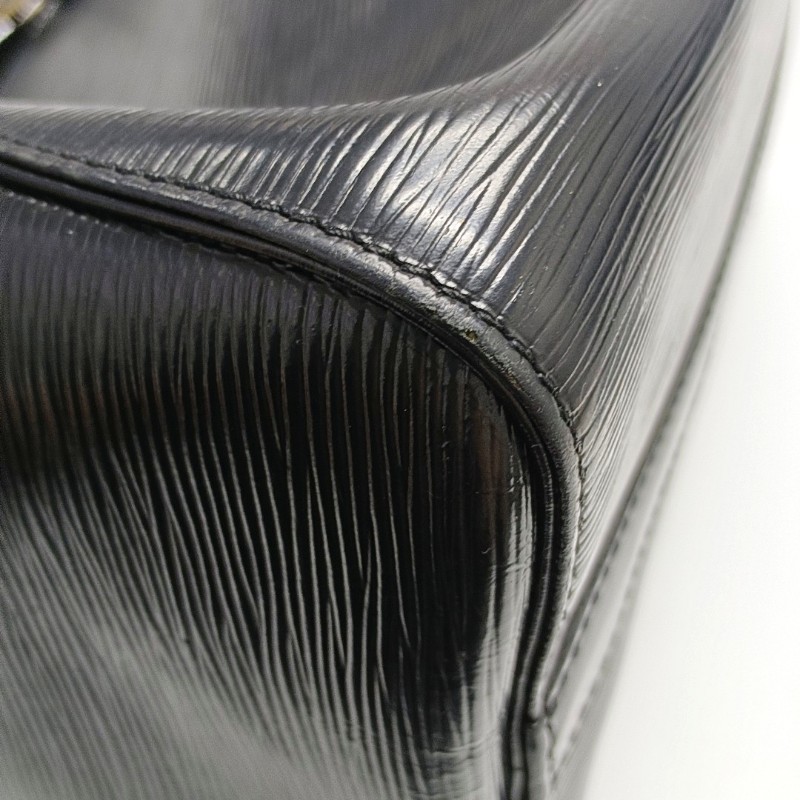 LOUIS VUITTON SPEEDY 25 黑色EPI牛皮水波紋波士頓包手提包金色五金中古款-16
