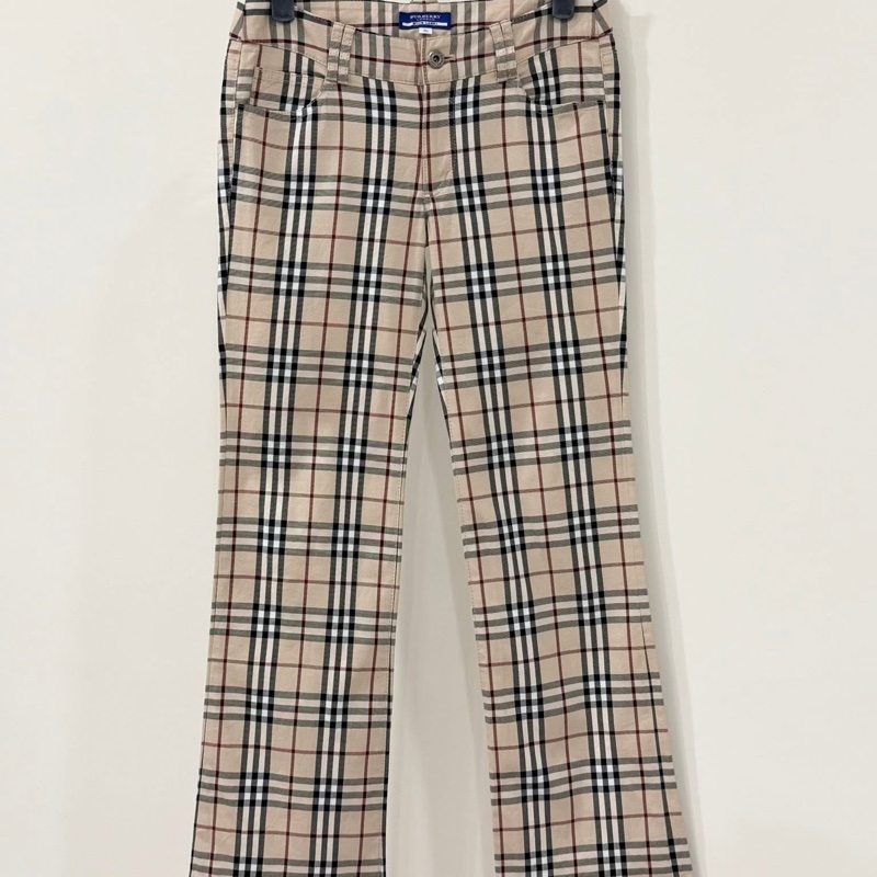 BURBERRY 藍標 經典格紋戰馬彈性長褲-1