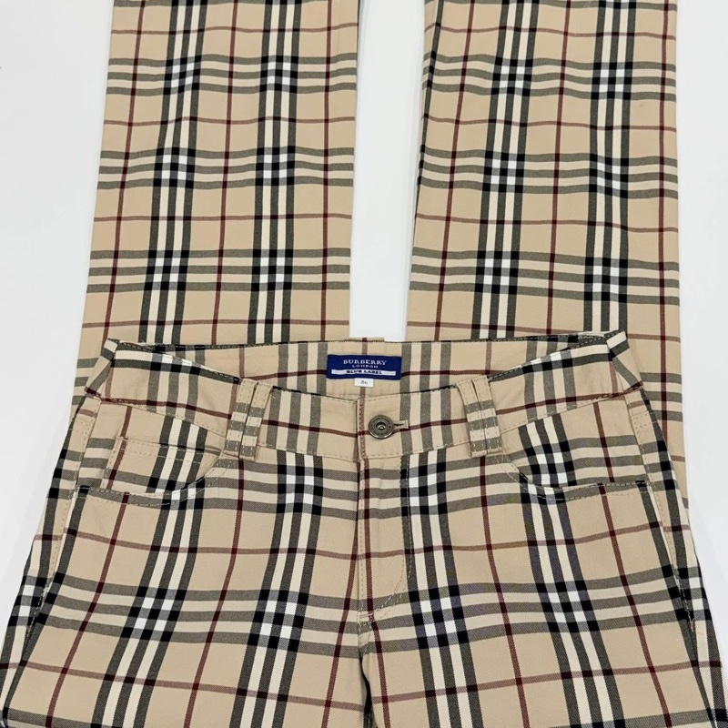 BURBERRY 藍標 經典格紋戰馬彈性長褲-6