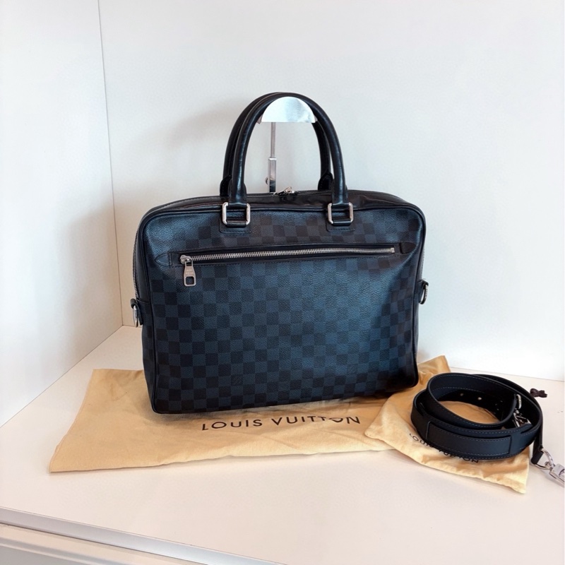 【9798新🆕】LV 黑棋盤格手提公文包 手提包單肩包-1