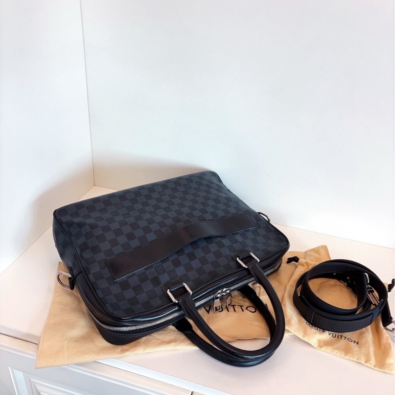 【9798新🆕】LV 黑棋盤格手提公文包 手提包單肩包-4