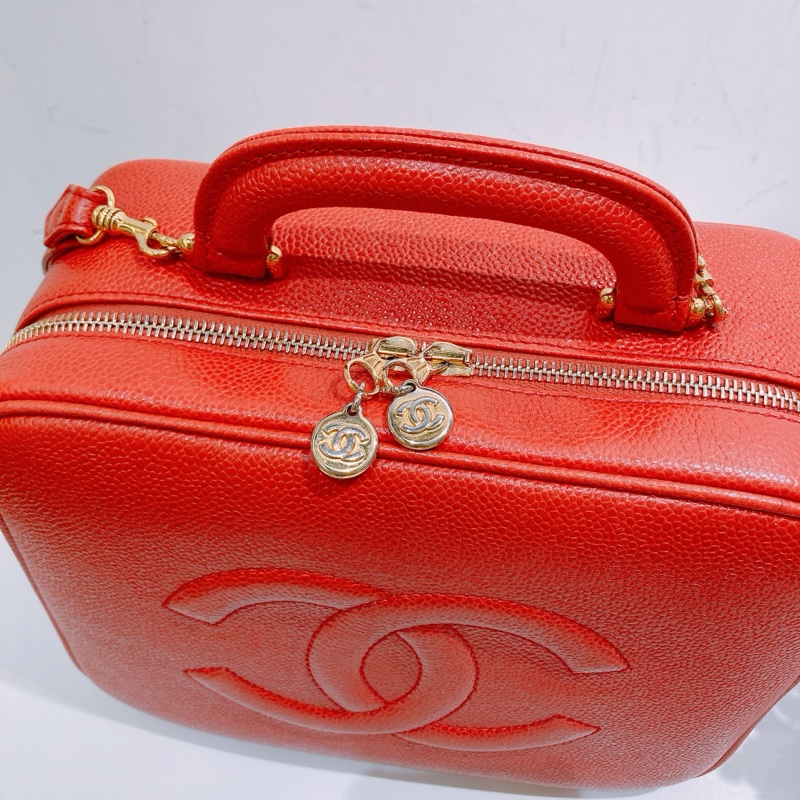 TW4626 Chanel 香奈兒復古CC字化妝包包Vintage CC Stitch Vanity Handbag Calfs-3