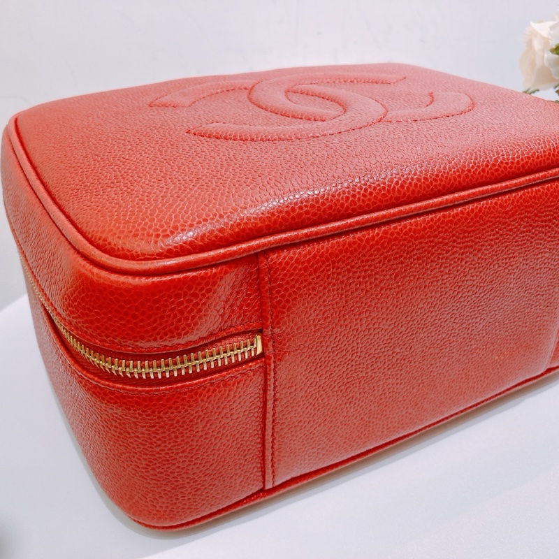 TW4626 Chanel 香奈兒復古CC字化妝包包Vintage CC Stitch Vanity Handbag Calfs-4