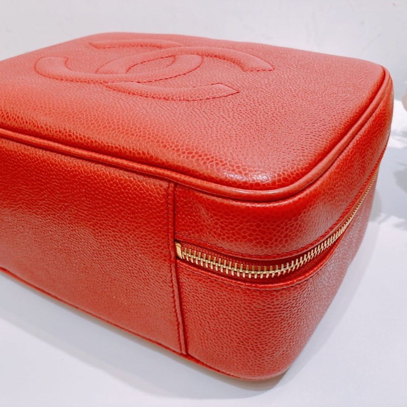 TW4626 Chanel 香奈兒復古CC字化妝包包Vintage CC Stitch Vanity Handbag Calfs-5