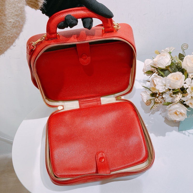 TW4626 Chanel 香奈兒復古CC字化妝包包Vintage CC Stitch Vanity Handbag Calfs-6