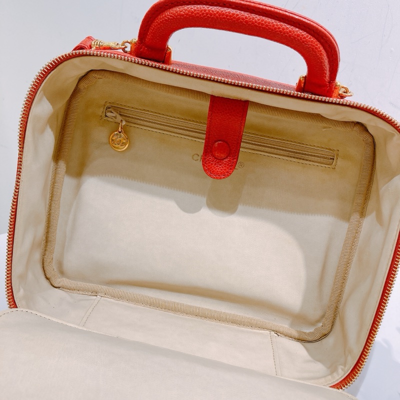 TW4626 Chanel 香奈兒復古CC字化妝包包Vintage CC Stitch Vanity Handbag Calfs-8