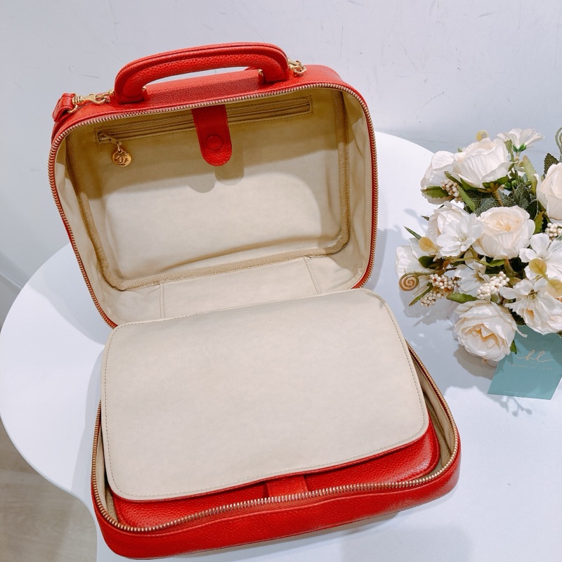 TW4626 Chanel 香奈兒復古CC字化妝包包Vintage CC Stitch Vanity Handbag Calfs-9