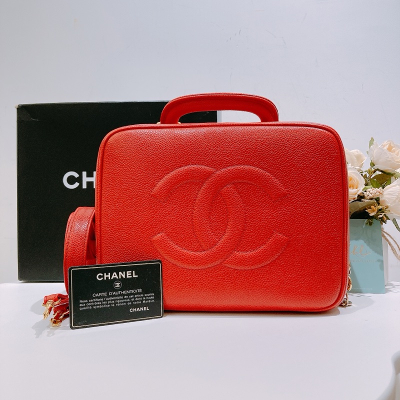TW4626 Chanel 香奈兒復古CC字化妝包包Vintage CC Stitch Vanity Handbag Calfs-10