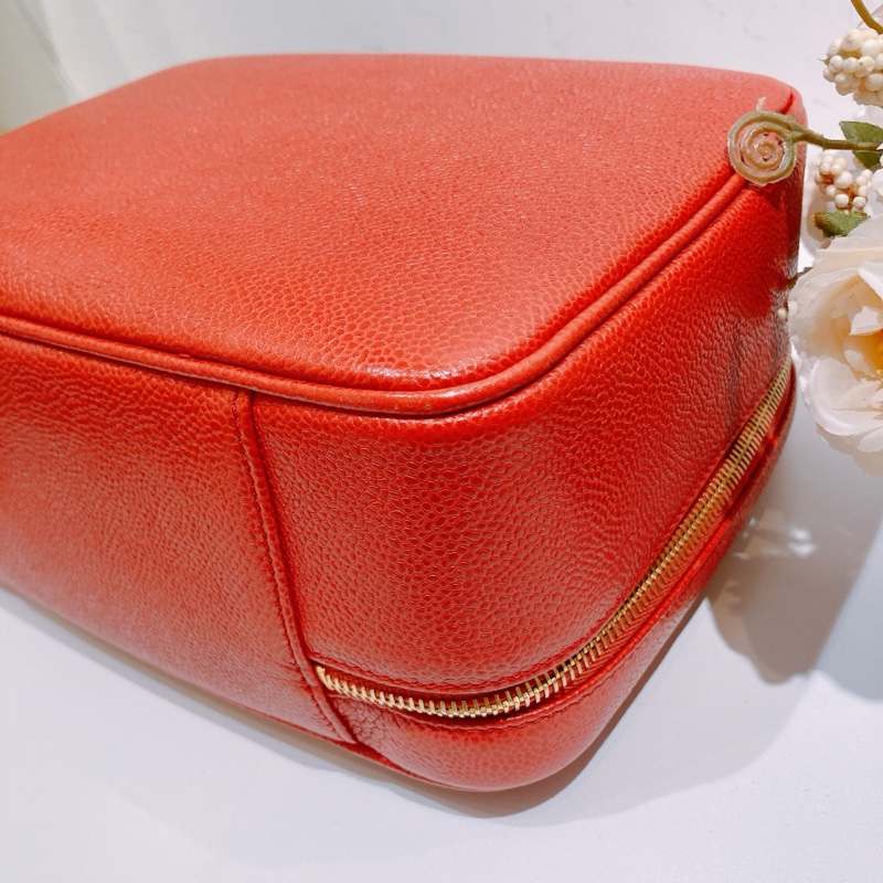 TW4626 Chanel 香奈兒復古CC字化妝包包Vintage CC Stitch Vanity Handbag Calfs-13