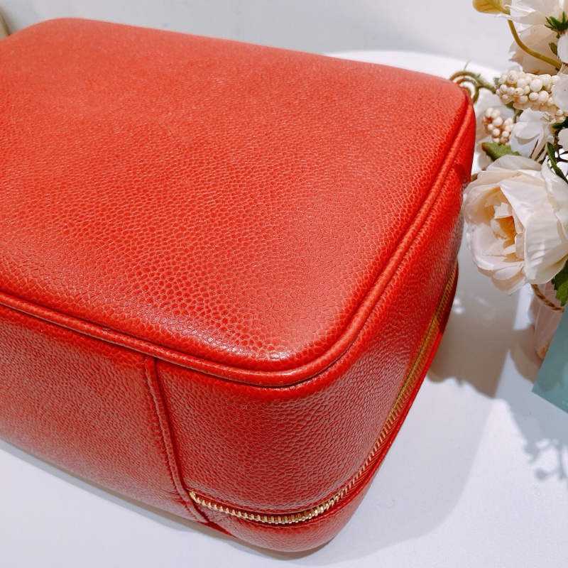 TW4626 Chanel 香奈兒復古CC字化妝包包Vintage CC Stitch Vanity Handbag Calfs-17
