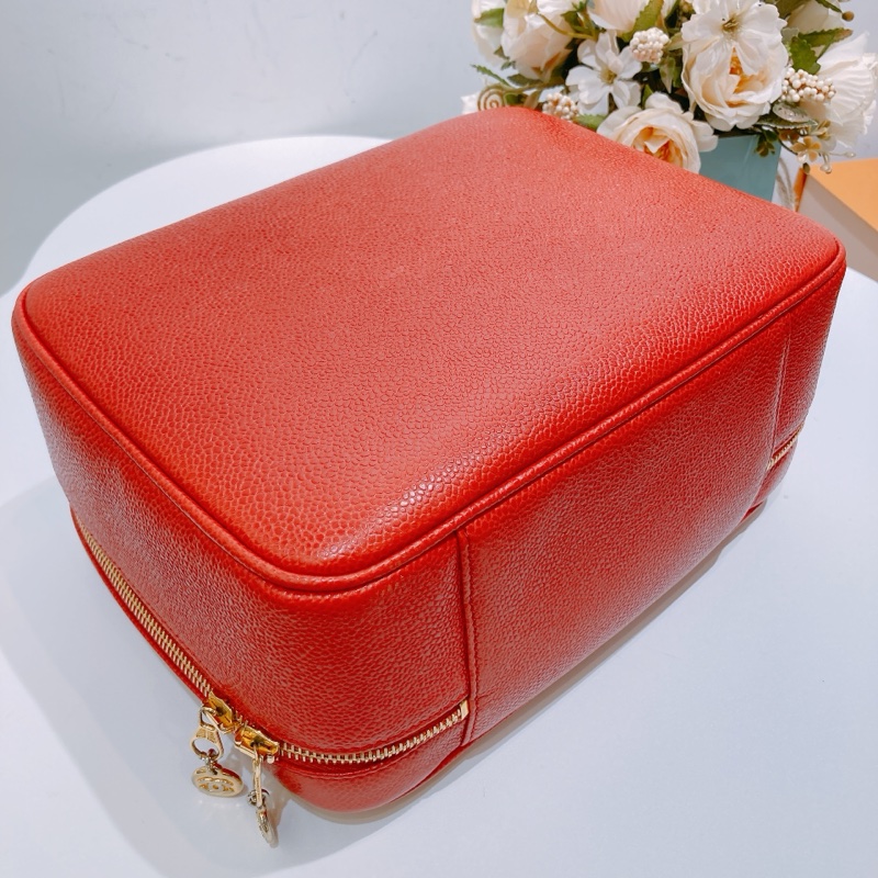 TW4626 Chanel 香奈兒復古CC字化妝包包Vintage CC Stitch Vanity Handbag Calfs-18