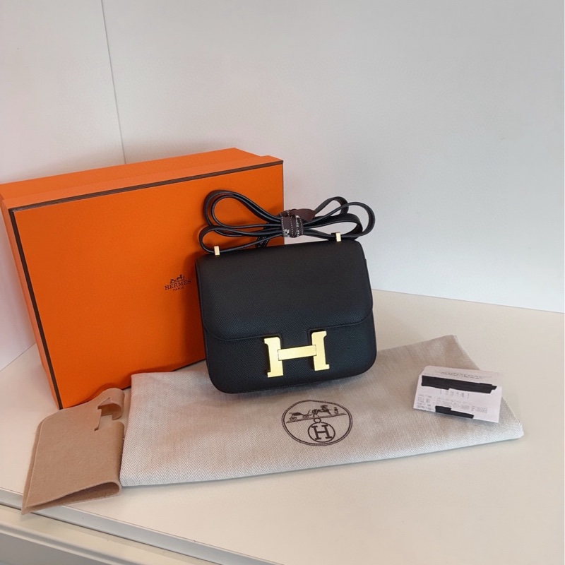 【99新🆕】Hermes mini constance 迷你康康19黑金 E皮 y刻 斜挎包單肩包-1