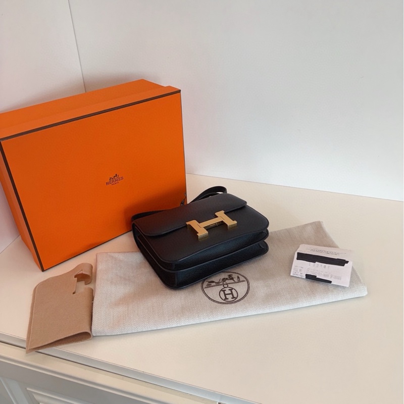【99新🆕】Hermes mini constance 迷你康康19黑金 E皮 y刻 斜挎包單肩包-5