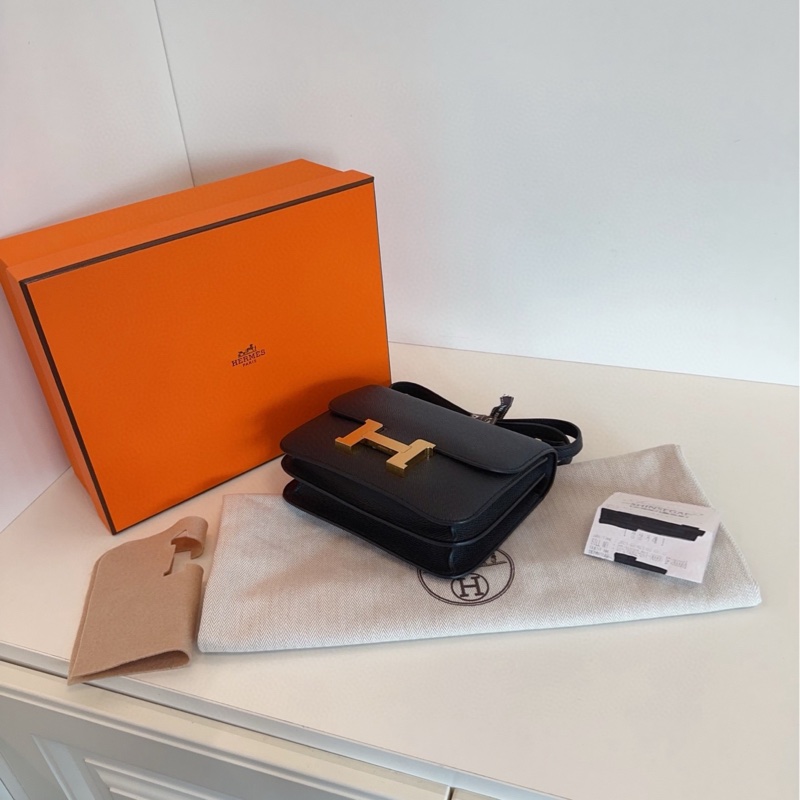【99新🆕】Hermes mini constance 迷你康康19黑金 E皮 y刻 斜挎包單肩包-6