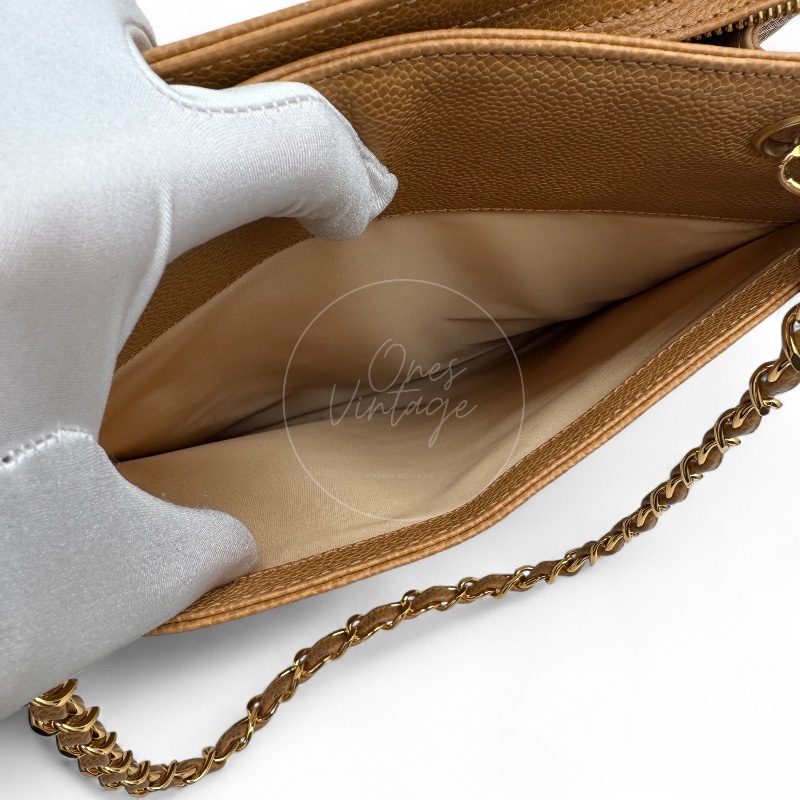 [Pre-owned] Chanel Beige Caviar Tote Bag-20