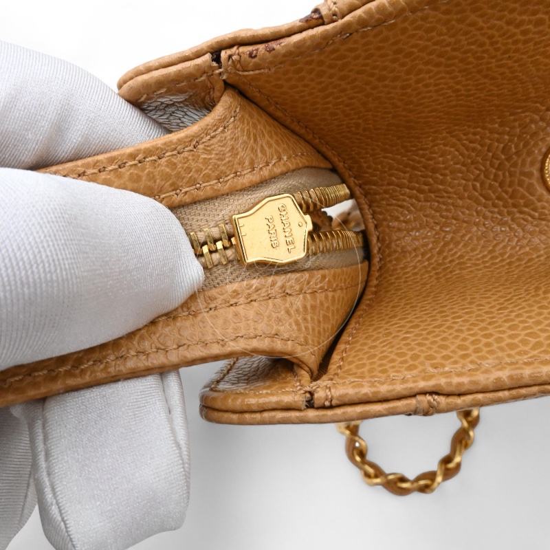 [Pre-owned] Chanel Beige Caviar Tote Bag-30