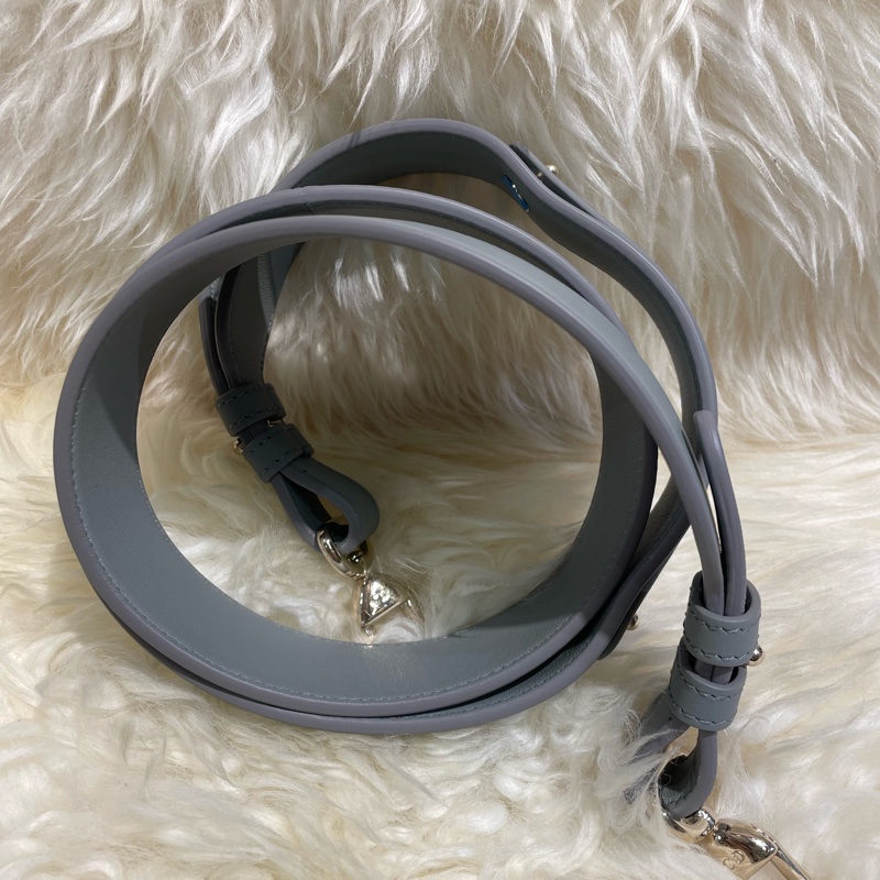 Dior 全皮灰色肩帶-2