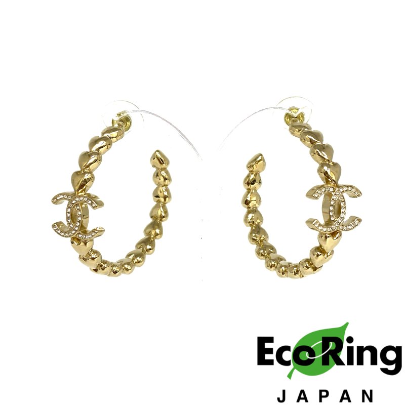 ☆ Chanel 香奈兒 Gold Plated Metal CC Earrings B23P 鍍金金屬CC耳環 - 257025197-0