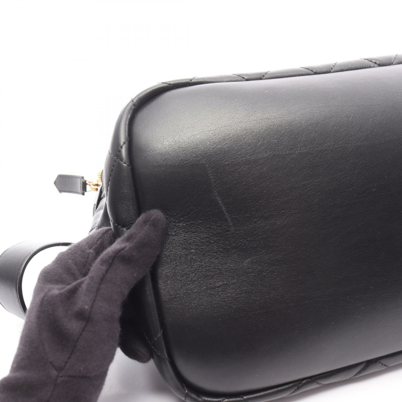 SAINT LAURENT PARIS ES Giant 旅行波士頓包，黑色皮革，二手，男女通用-5