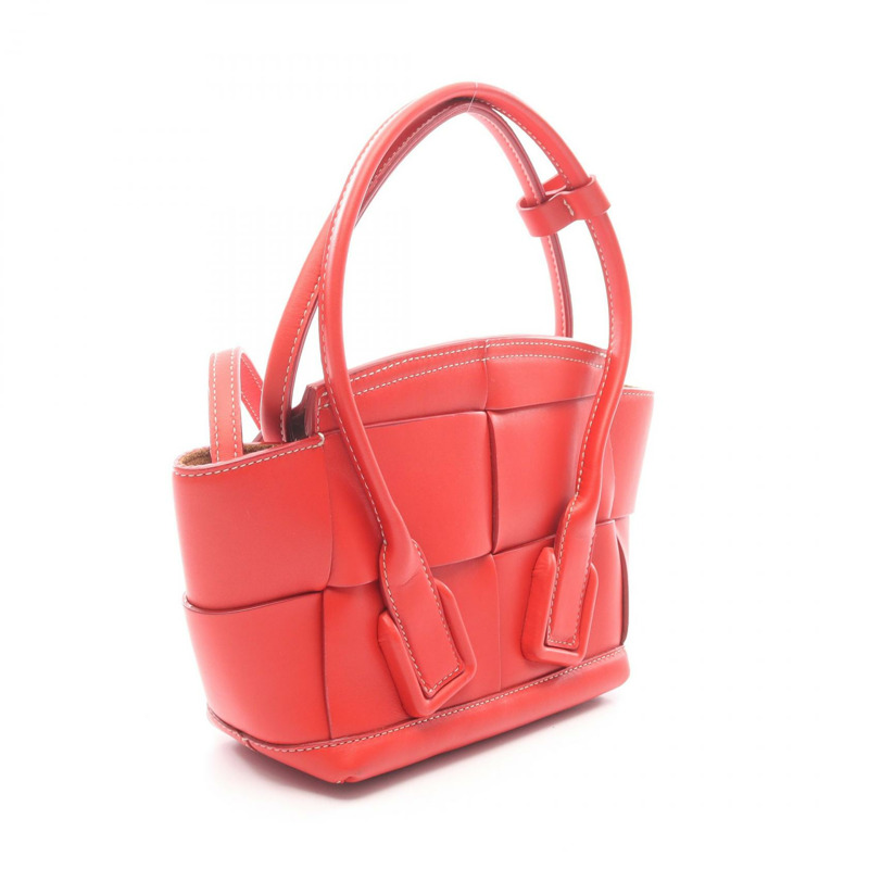 BOTTEGA VENETA 迷你 Arco 肩斜背包 600606 紅色皮革 二手-1