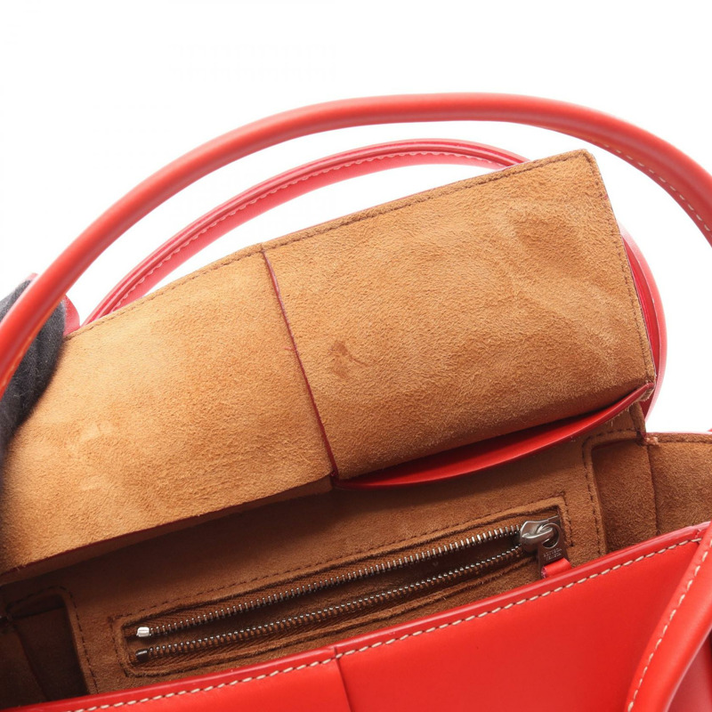BOTTEGA VENETA 迷你 Arco 肩斜背包 600606 紅色皮革 二手-4