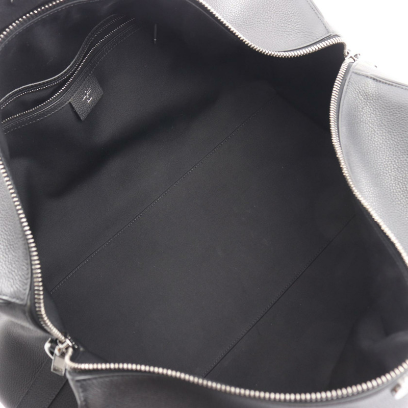 Christian Dior x ERL 馬鞍旅行波士頓手提包，黑色真皮，二手男士款-2