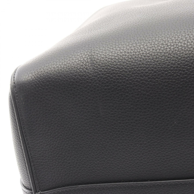 Christian Dior x ERL 馬鞍旅行波士頓手提包，黑色真皮，二手男士款-8