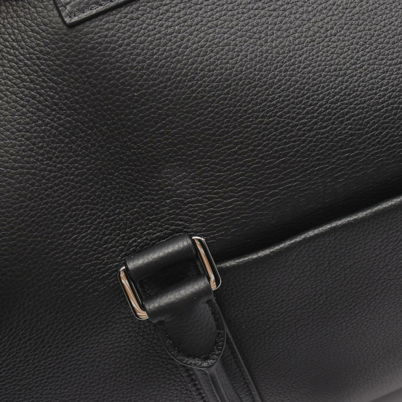 Christian Dior x ERL 馬鞍旅行波士頓手提包，黑色真皮，二手男士款-9