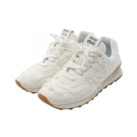 Miu Miu New Balance 運動鞋 #40 1/2 白色織品二手女款