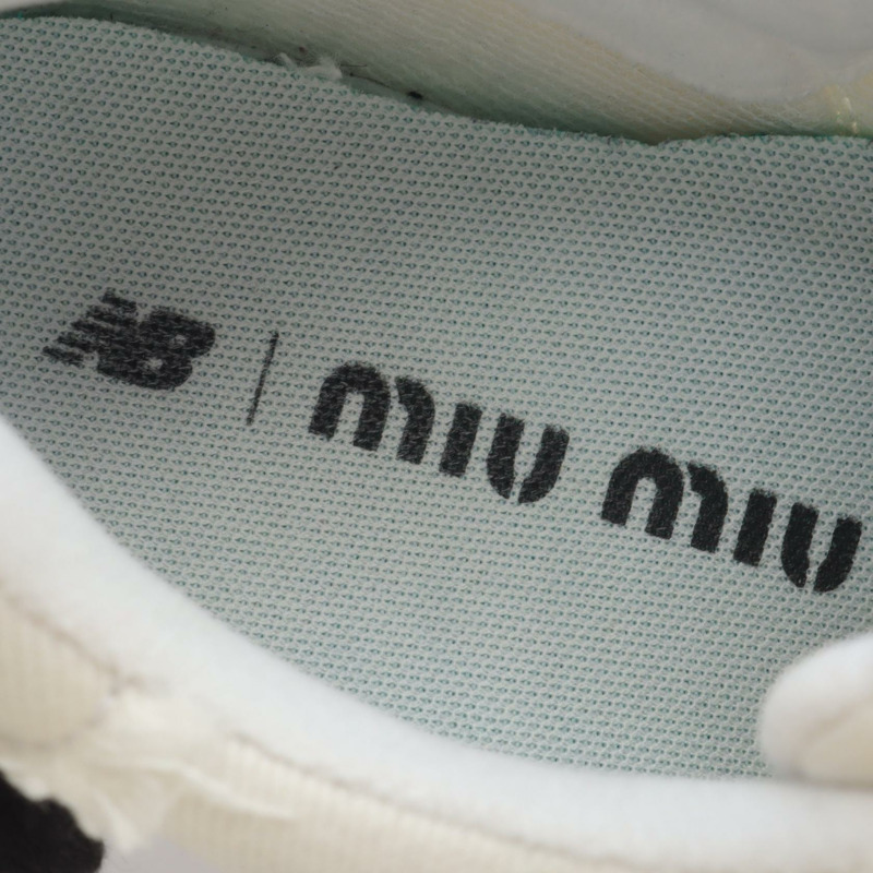 Miu Miu New Balance 運動鞋 #40 1/2 白色織品二手女款-4