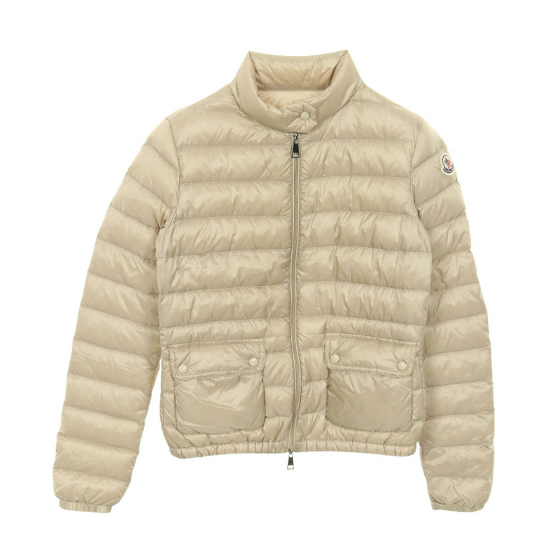 MONCLER LANS 羽絨外套 尼龍 米色 二手 女款 0碼-0