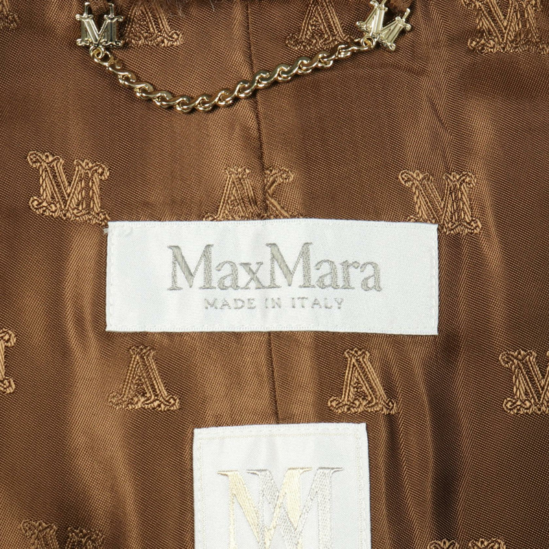 MAX MARA 泰迪熊披肩斗篷外套 羊絨羊駝毛 棕色 二手 女款-2